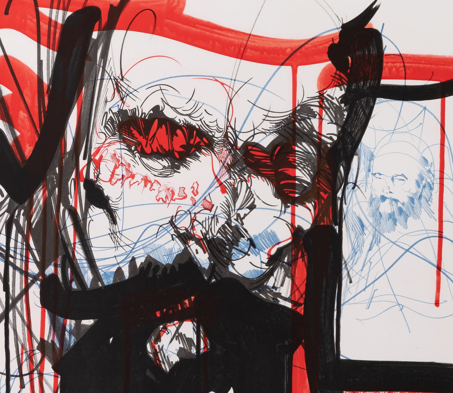 Raymond MORETTI : Les illuminations de Rimbaud : portrait - Sérigraphie originale signée