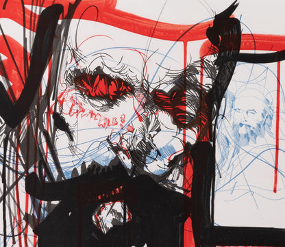Raymond MORETTI : Les illuminations de Rimbaud : portrait - Sérigraphie originale signée