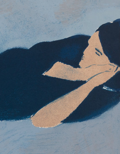 Pierre BONCOMPAIN : La sieste estivale - Lithographie originale signée