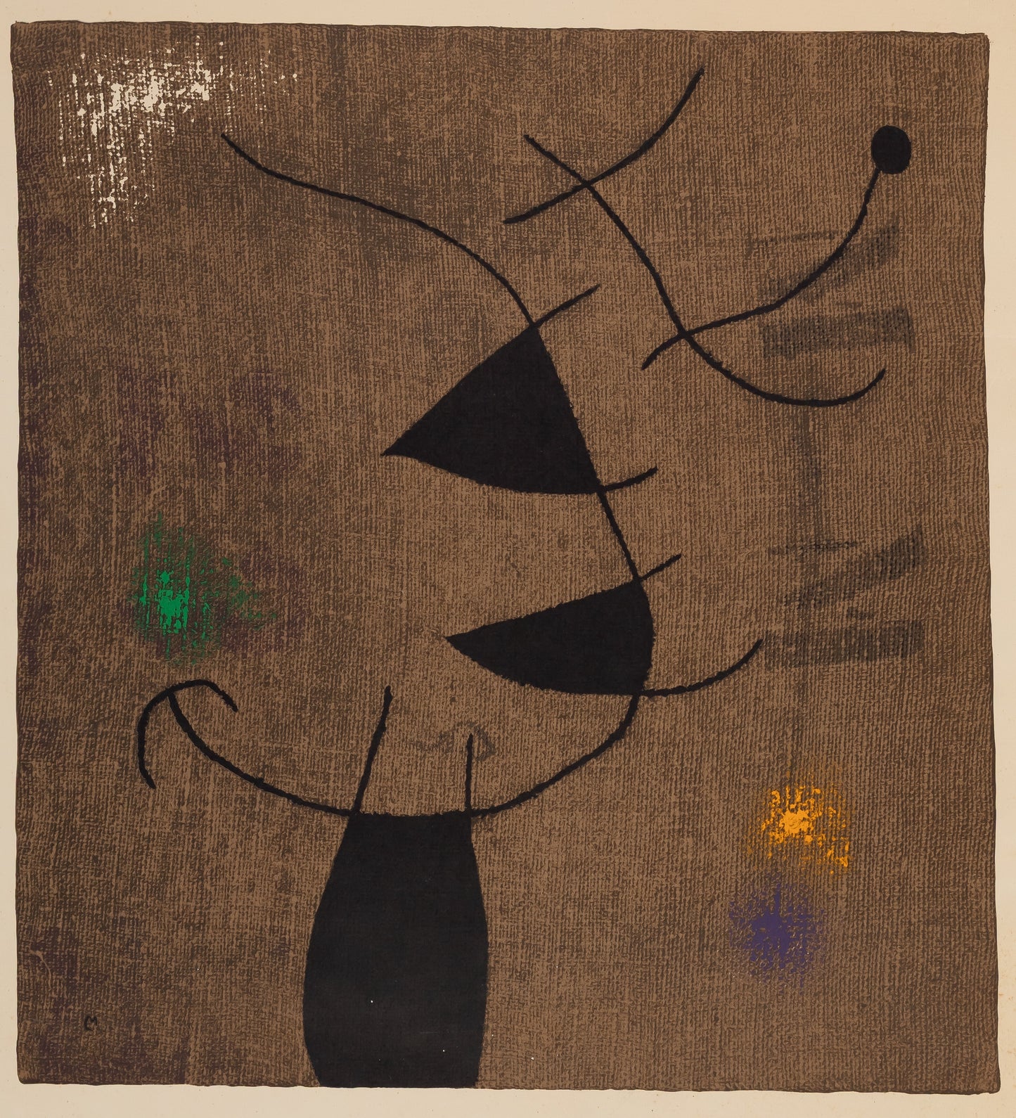 Joan MIRO : Femme et oiseau - Lithographie signée