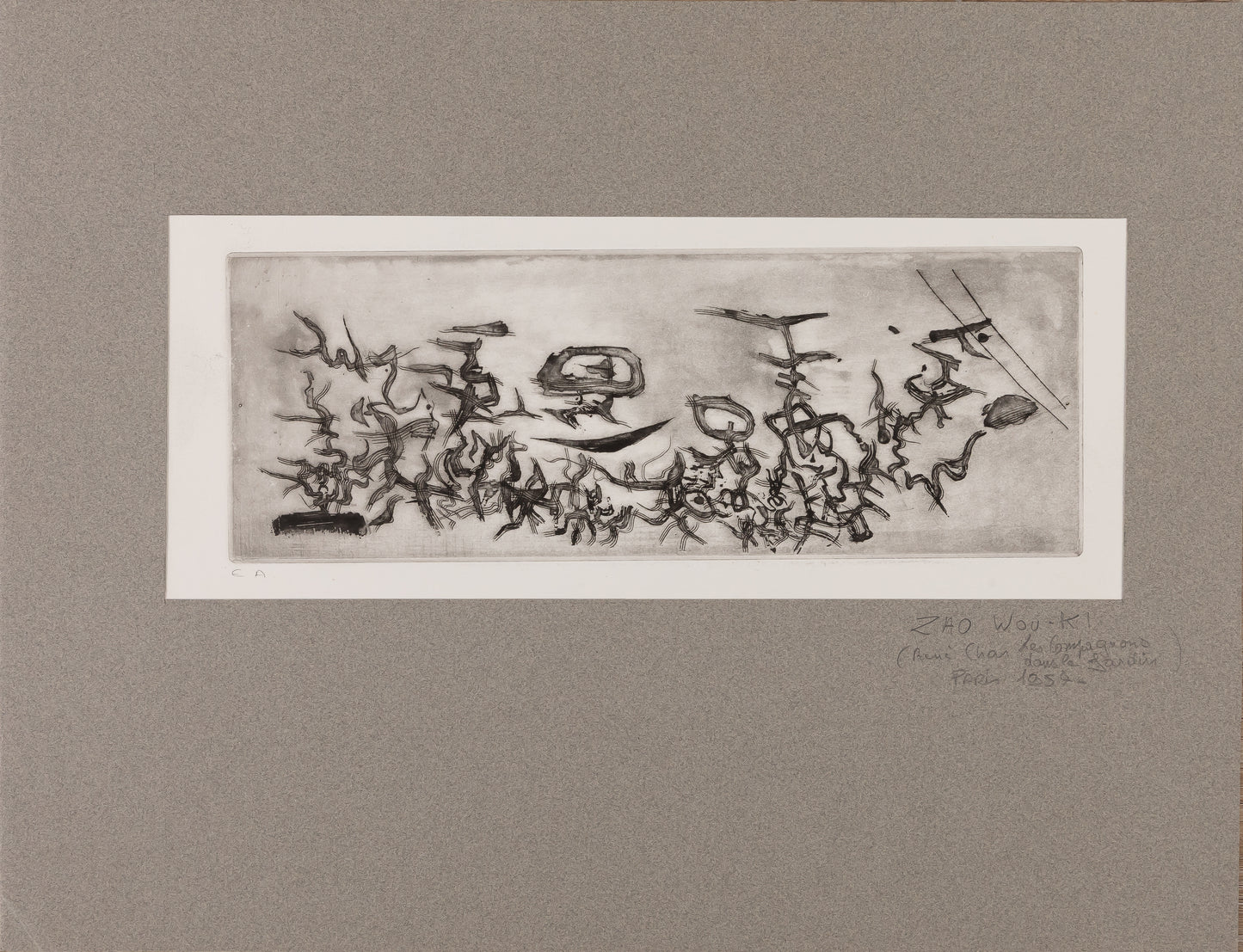 ZAO Wou Ki : Les compagnons dans le jardin - Gravure