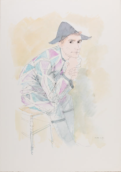 Michel CIRY : Arlequin - Lithographie originale signée