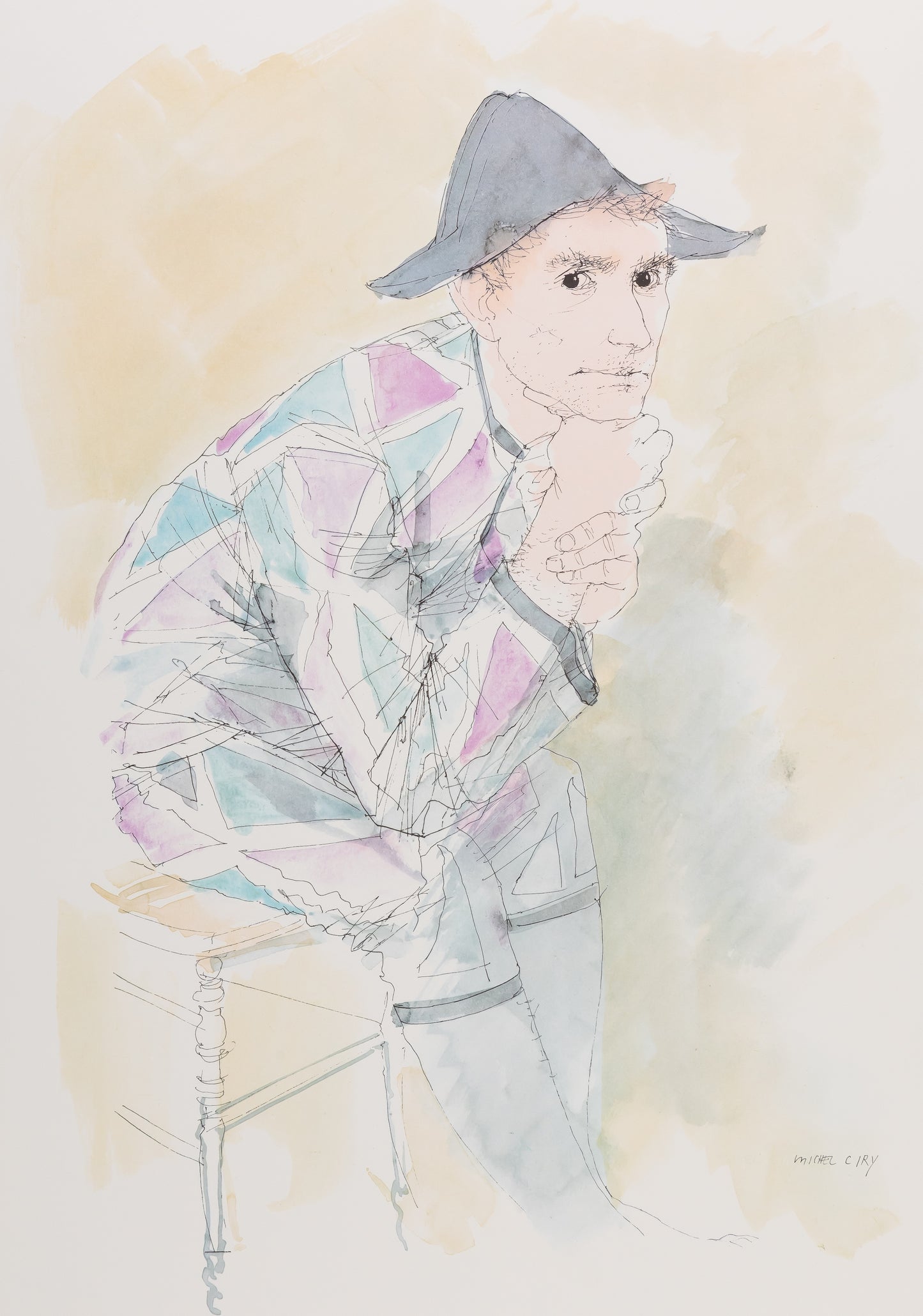 Michel CIRY : Arlequin - Lithographie originale signée