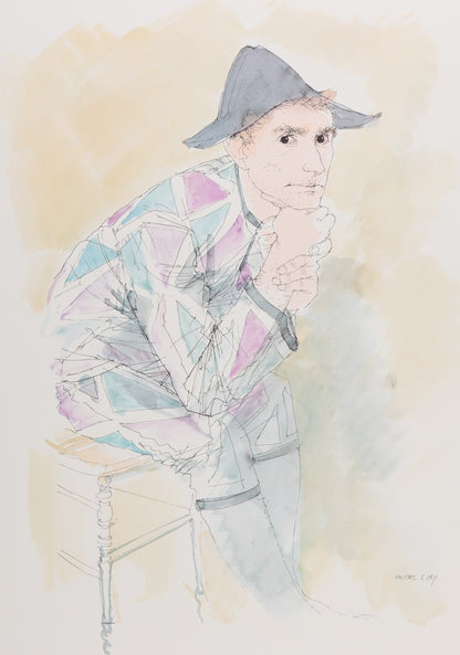 Michel CIRY : Arlequin - Lithographie originale signée