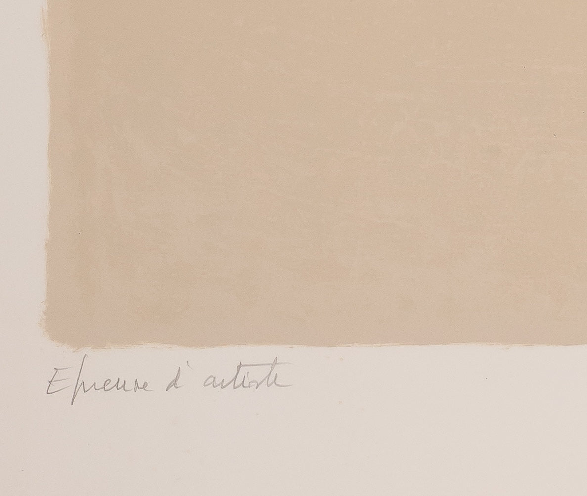André BRASILIER : Jeune femme au miroir - Lithographie originale signée et dédicacée