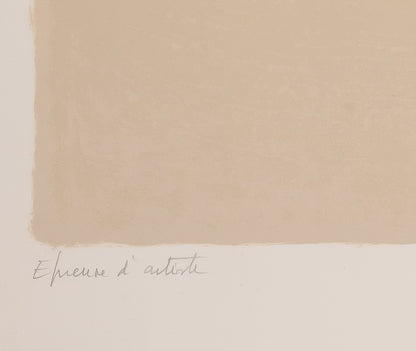 André BRASILIER : Jeune femme au miroir - Lithographie originale signée et dédicacée