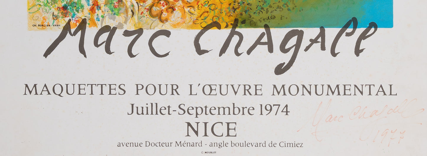 Marc CHAGALL : L'ange du jugement - Lithographie originale signée