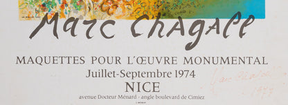 Marc CHAGALL : L'ange du jugement - Lithographie originale signée
