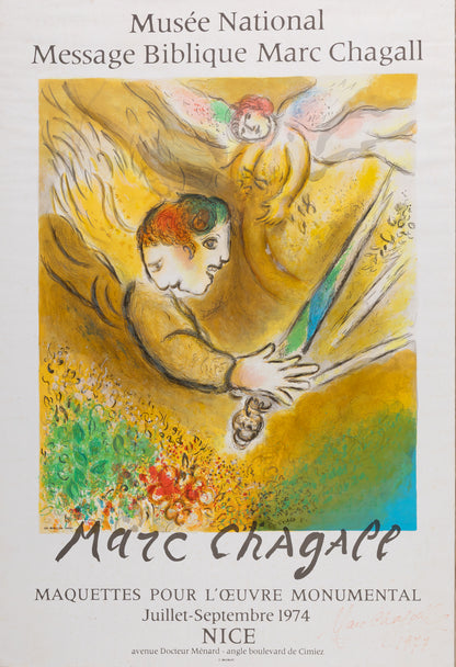 Marc CHAGALL : L'ange du jugement - Lithographie originale signée