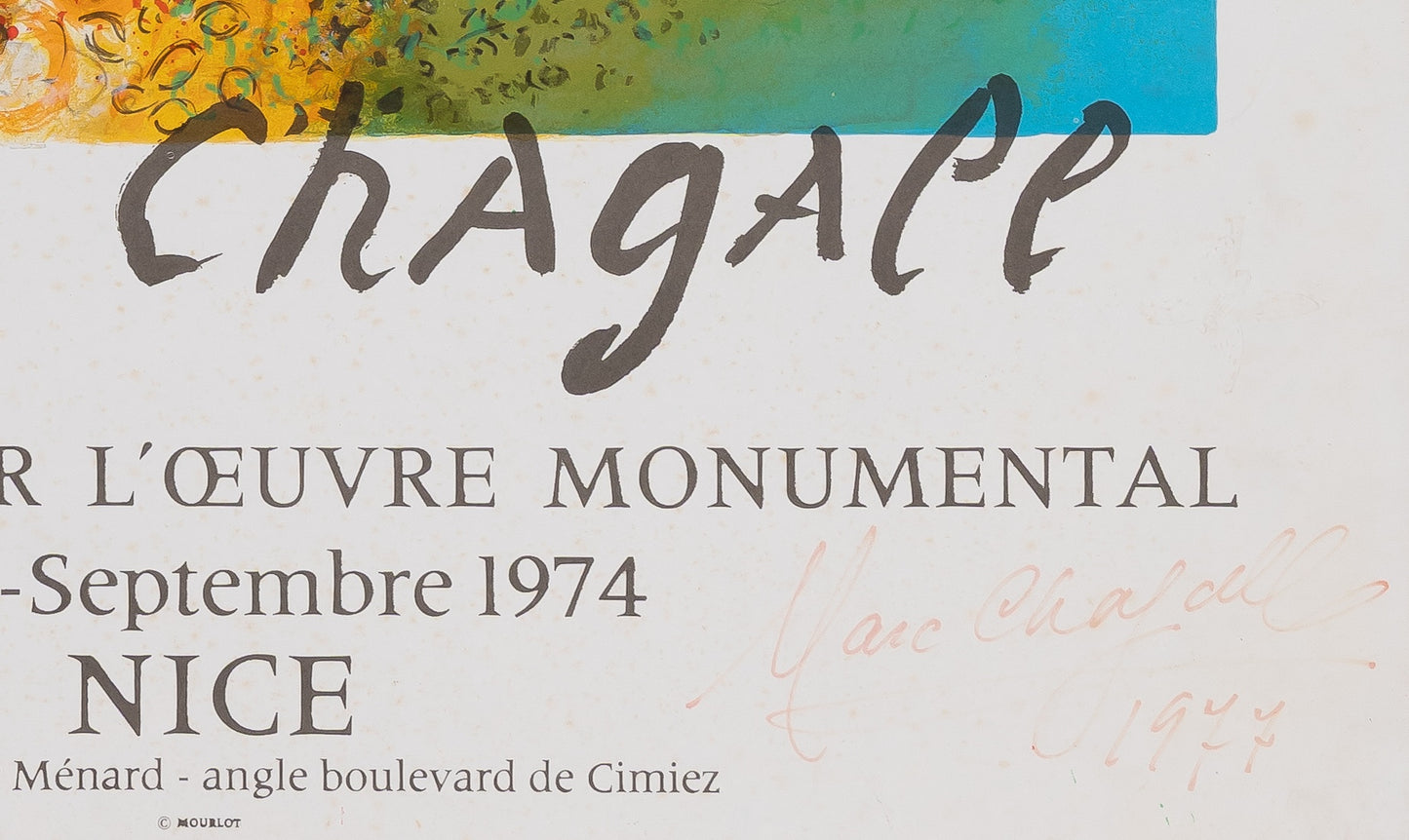 Marc CHAGALL : L'ange du jugement - Lithographie originale signée