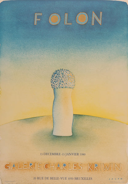 Jean Michel FOLON : Galerie Charles KRIWIN - Affiche originale signée et dédicacée