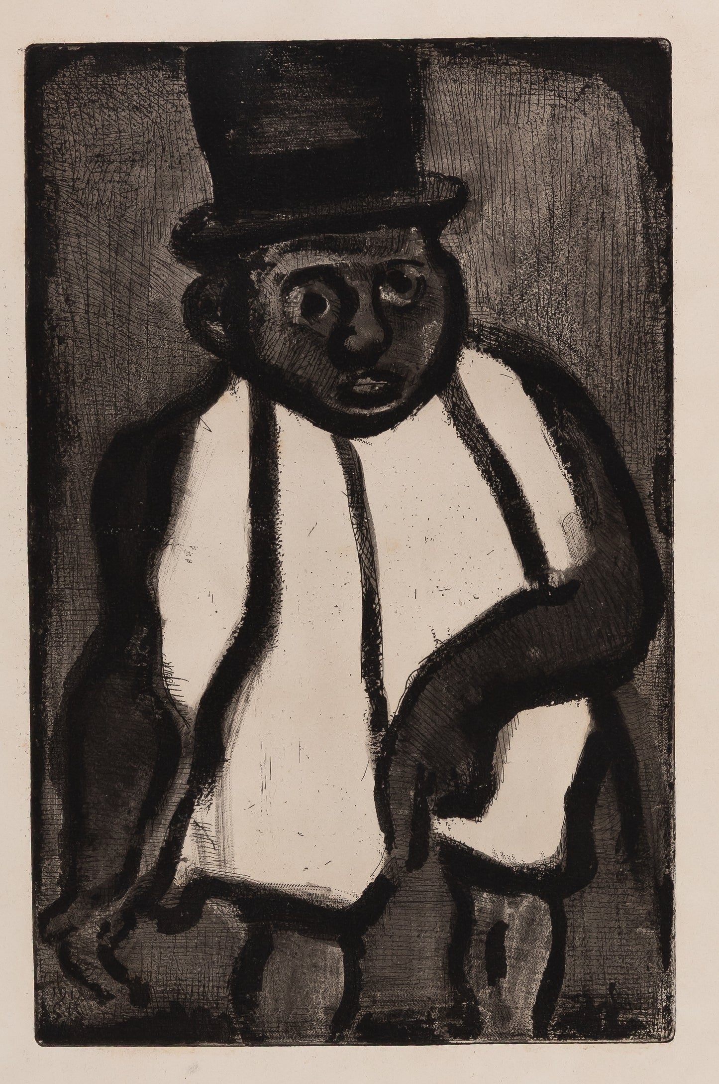 Georges ROUAULT : Bon candidat Boudoubadabou - Gravure originale signée
