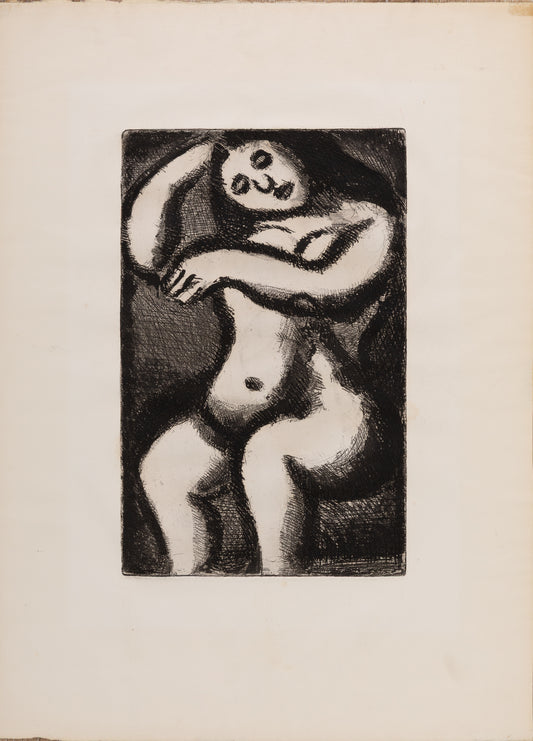 Georges ROUAULT : Nu au repos - Gravure originale