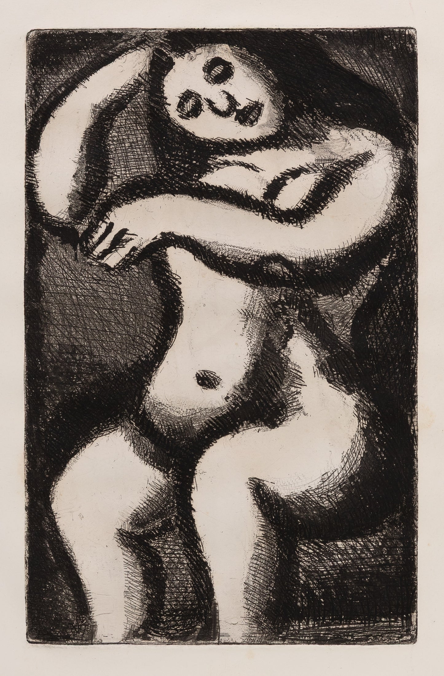 Georges ROUAULT : Nu au repos - Gravure originale