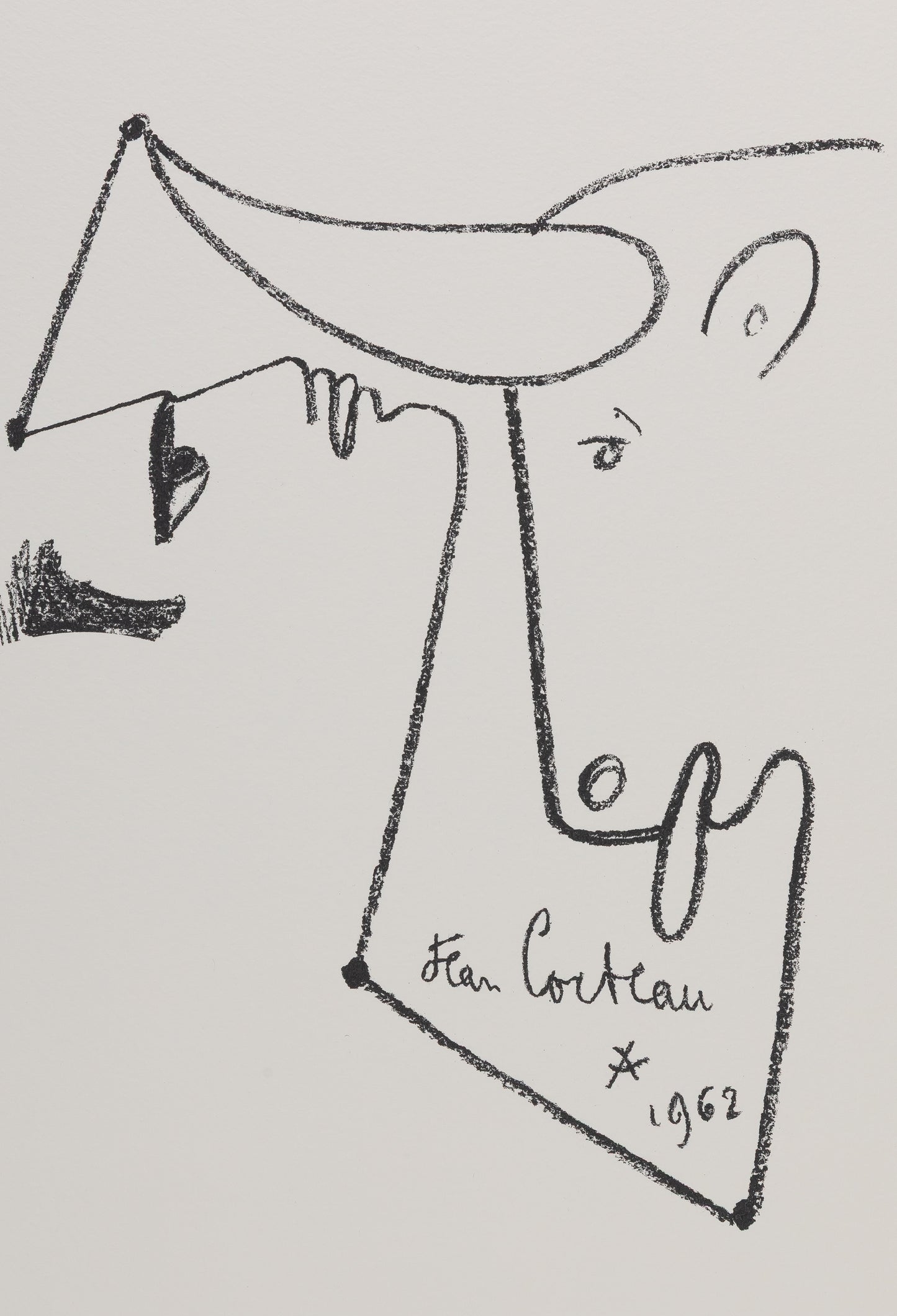 Jean COCTEAU : Le combat - Lithographie signée