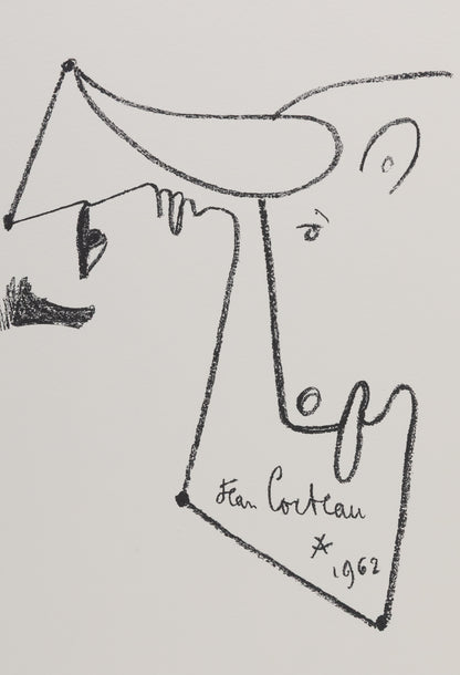 Jean COCTEAU : Le combat - Lithographie signée