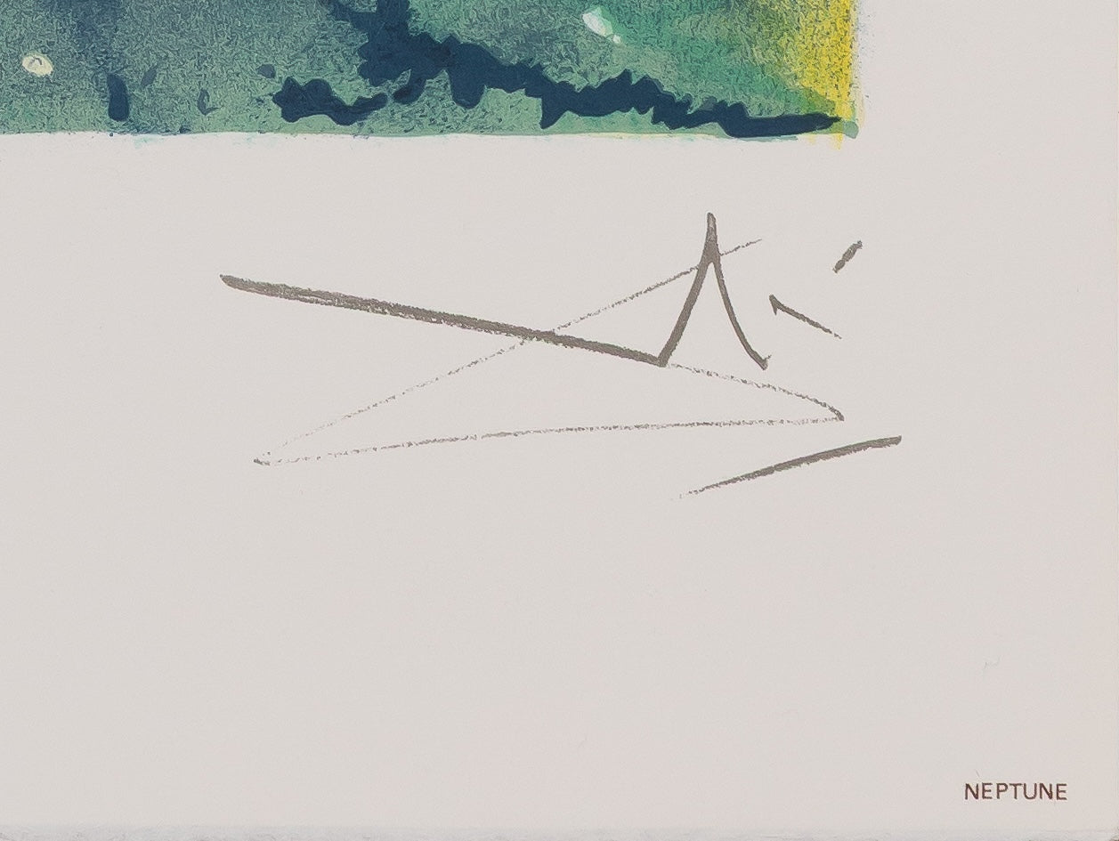 Salvador DALI: Los caballos - Neptuno, litografía firmada