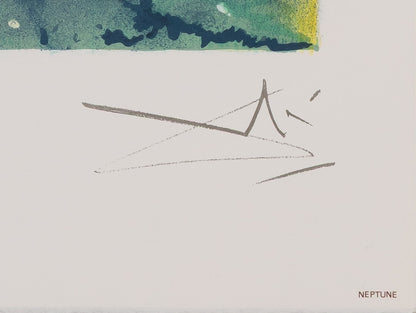 Salvador DALI: Los caballos - Neptuno, litografía firmada