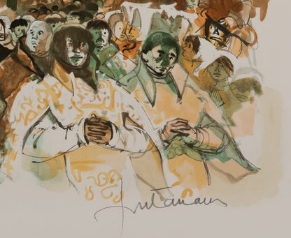 Lucien FONTANAROSA : Procession religieuse en Espagne - Lithographie originale signée