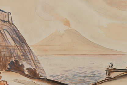 BALTHUS : Naples et le Vésuve - Lithographie originale signée