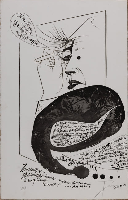 Pierre-Yves TREMOIS : Moâ Le clown - Lithographie originale signée