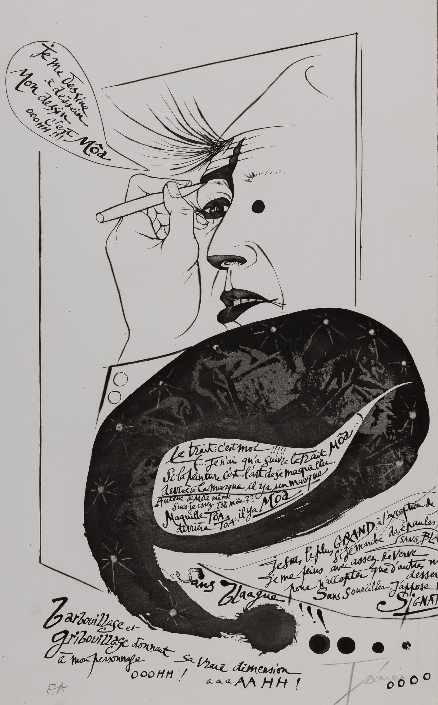 Pierre-Yves TREMOIS : Moâ Le clown - Lithographie originale signée