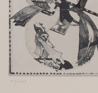 André THOMKINS : Quadroculiste - Aquatinte originale signée