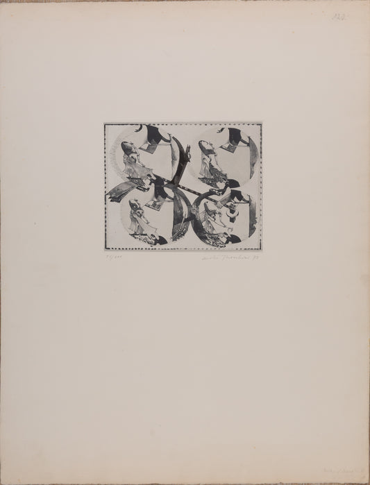 André THOMKINS : Quadroculiste - Aquatinte originale signée