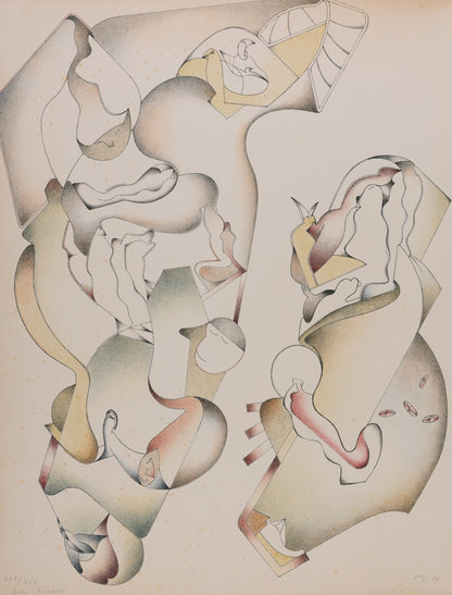 Jan VOSS : Composition - Lithographie originale signée