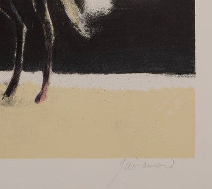 Paul GUIRAMAND : Chevaux - Lithographie originale signée