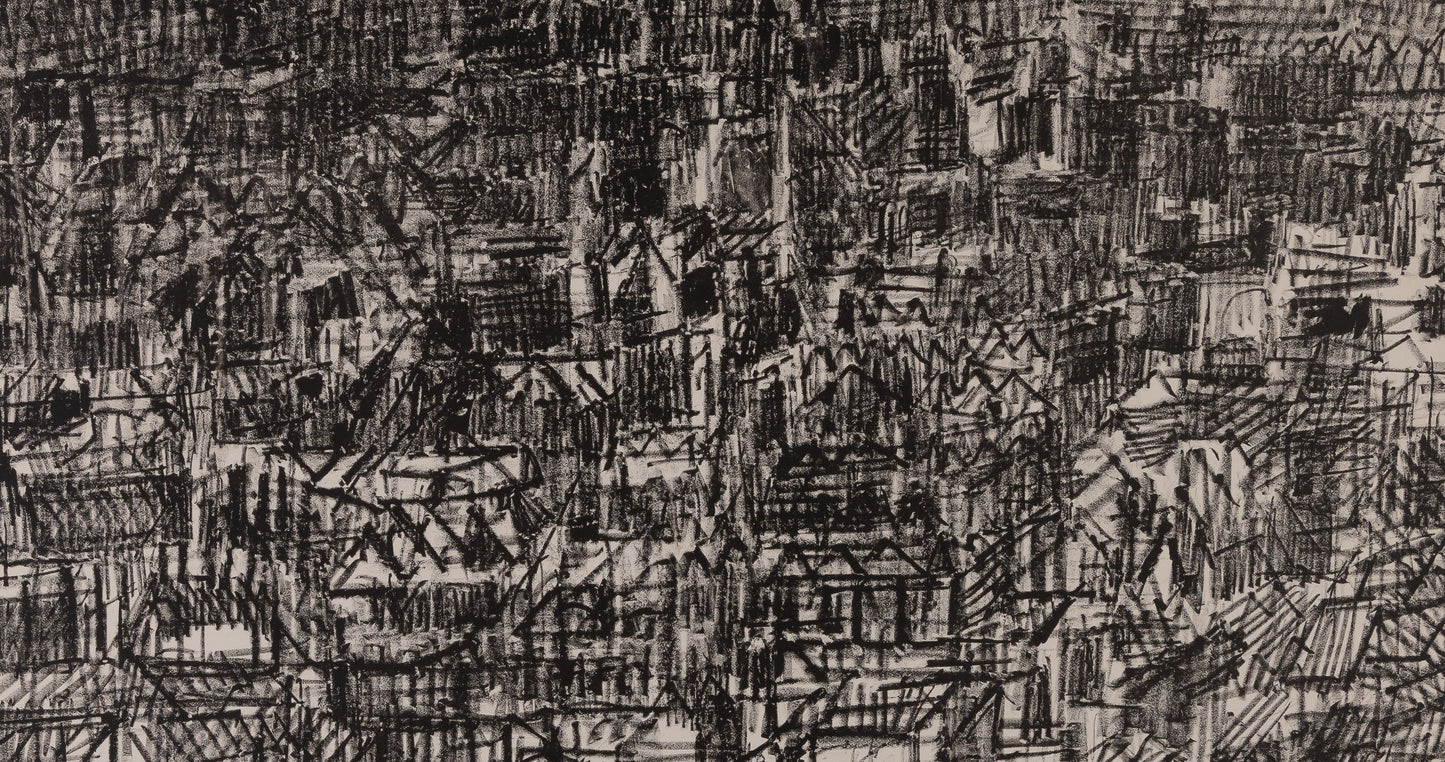 André COTTAVOZ : Sur les toits de Paris - Lithographie originale signée