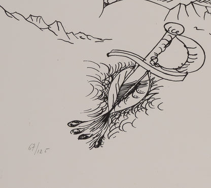 André MASSON : Terre Erotique - Lithographie originale signée