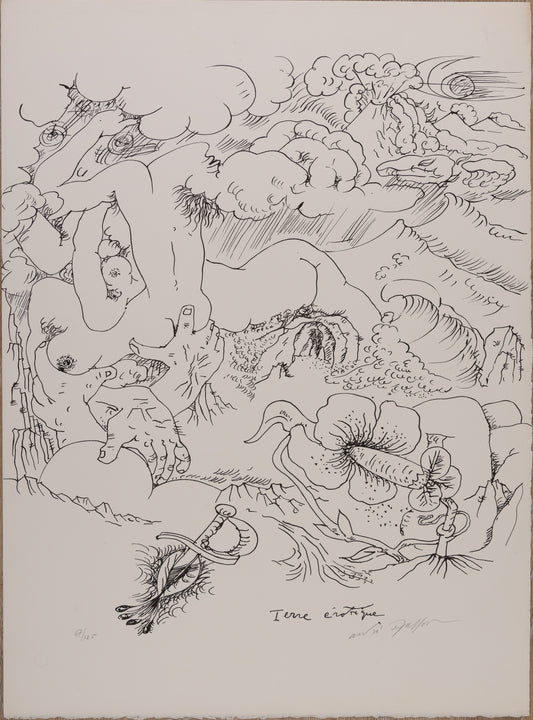 André MASSON : Terre Erotique - Lithographie originale signée