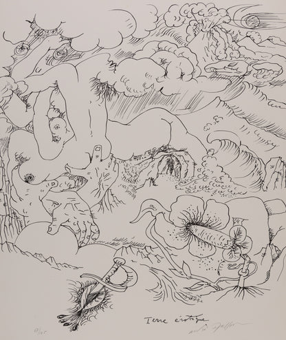 André MASSON : Terre Erotique - Lithographie originale signée