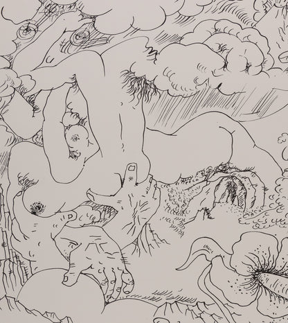 André MASSON : Terre Erotique - Lithographie originale signée