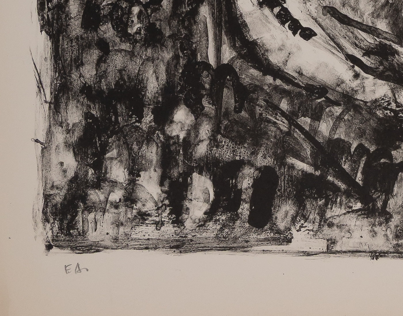 André COTTAVOZ : Visage féminin - Lithographie originale signée