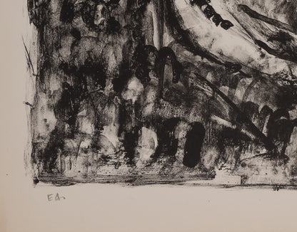 André COTTAVOZ : Visage féminin - Lithographie originale signée