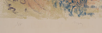Camille BRYEN : Composition bleue - Lithographie originale signée