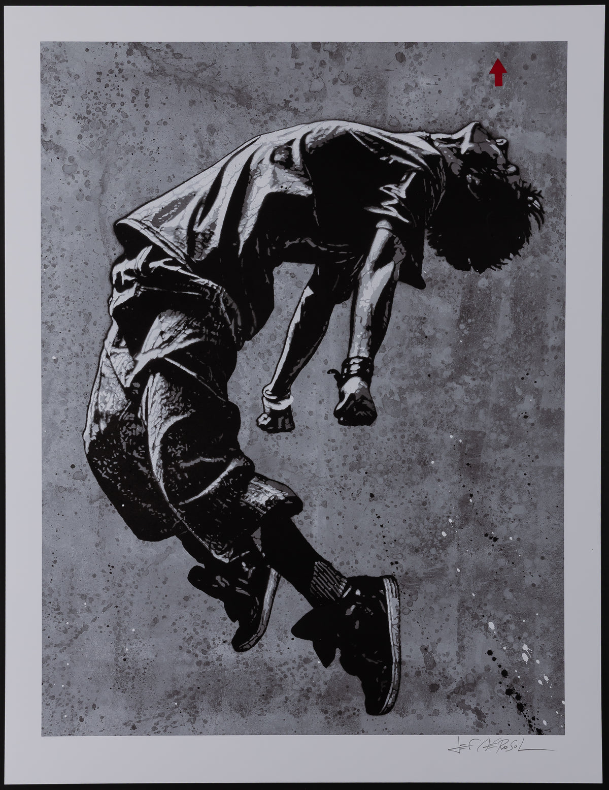 Jef AEROSOL : Jump - Digigraphie signée