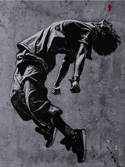 Jef AEROSOL : Jump - Digigraphie signée