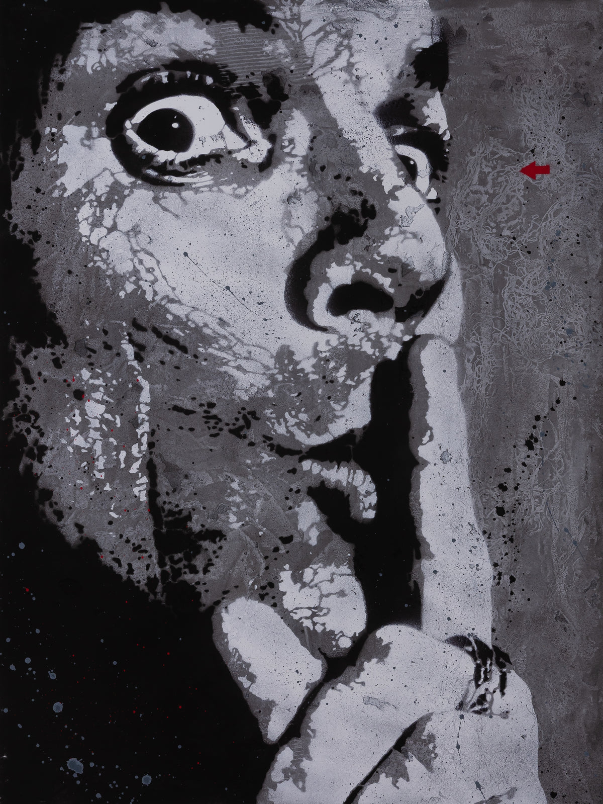 Jef AEROSOL : Chut! - Digigraphie signée