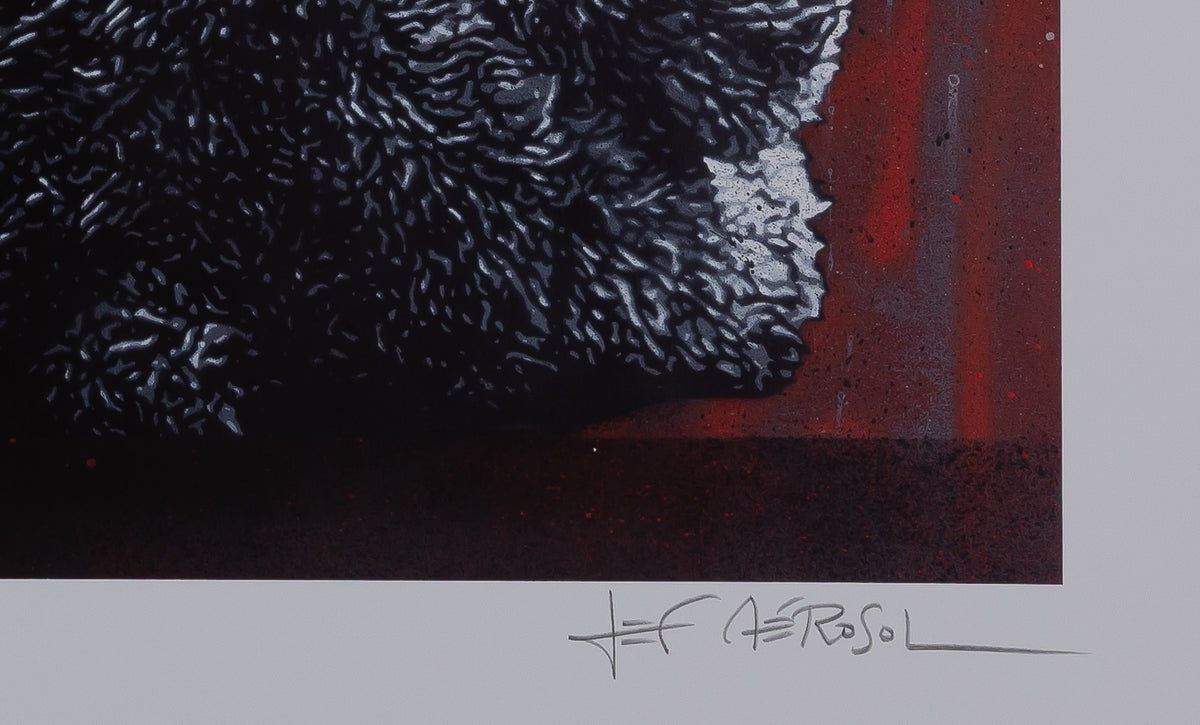 Jef AEROSOL : Petite fille - Digigraphie signée