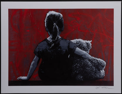 Jef AEROSOL : Petite fille - Digigraphie signée