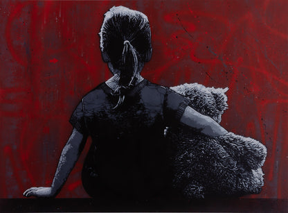 Jef AEROSOL : Petite fille - Digigraphie signée