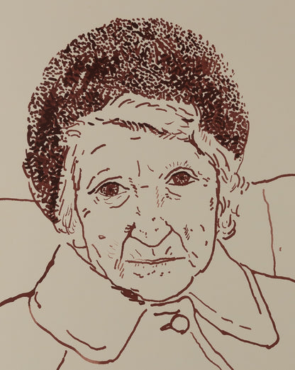David HOCKNEY : The artist's mother - Affiche originale en couleurs