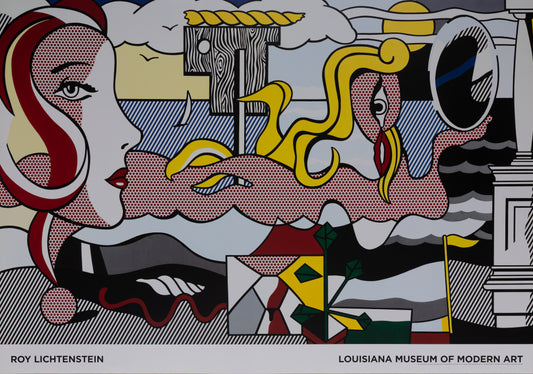 Roy LICHTENSTEIN : Figures in Landscape - Affiche originale en couleurs