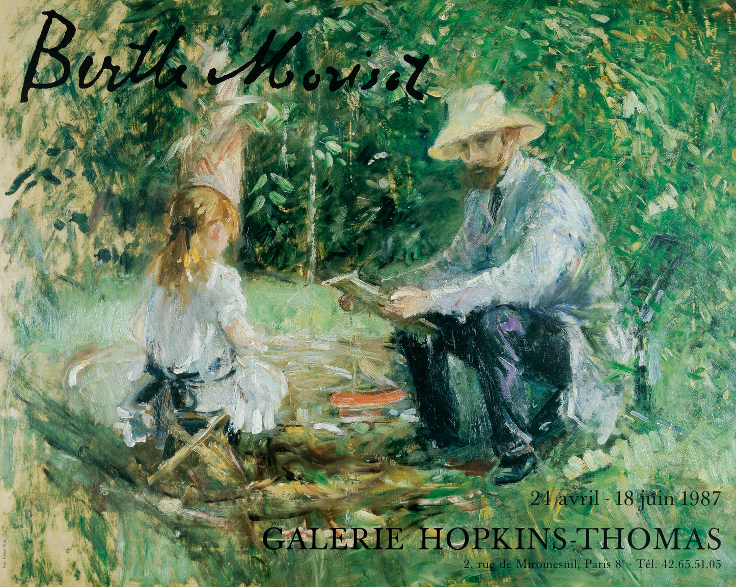 Berthe MORISOT : Petite fille et son Père - Affiche originale signée