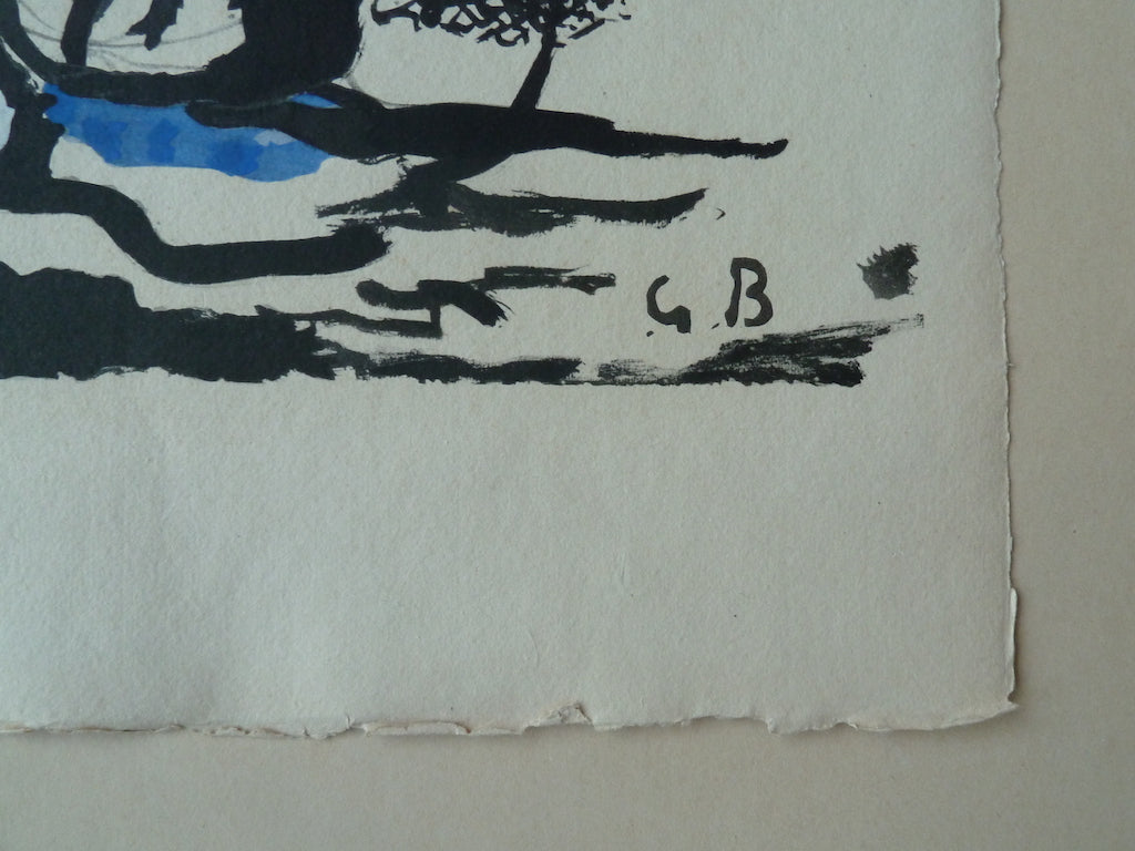 Georges BRAQUE : Le Char grec - Lithographie originale signée