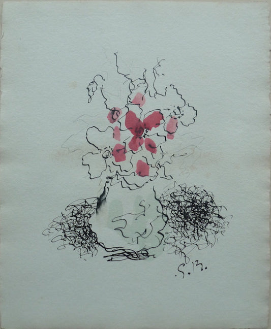 Georges BRAQUE : Le vase - Lithographie originale signée