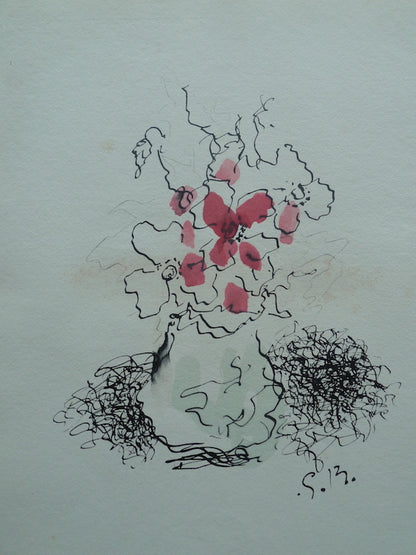 Georges BRAQUE : Le vase - Lithographie originale signée